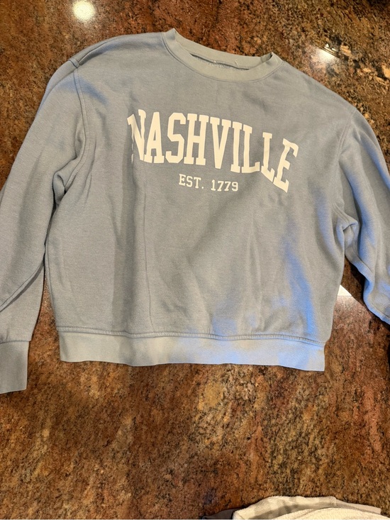 Altar'd State Sweaters - Altar'd State Light Blue Nashville Crewneck